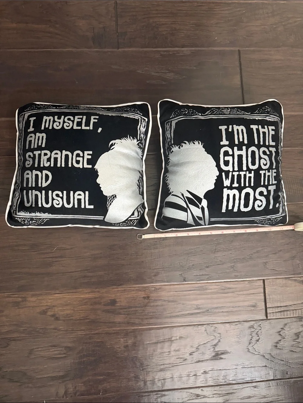 Spirit Halloween Beetlejuice Pillows Set of Two 11in x 11in